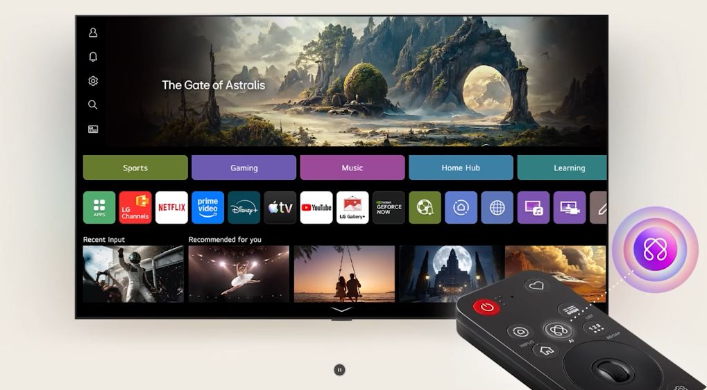 LG AI TV giúp nhận diện giọng nói của bạn và đưa bạn đến My Page