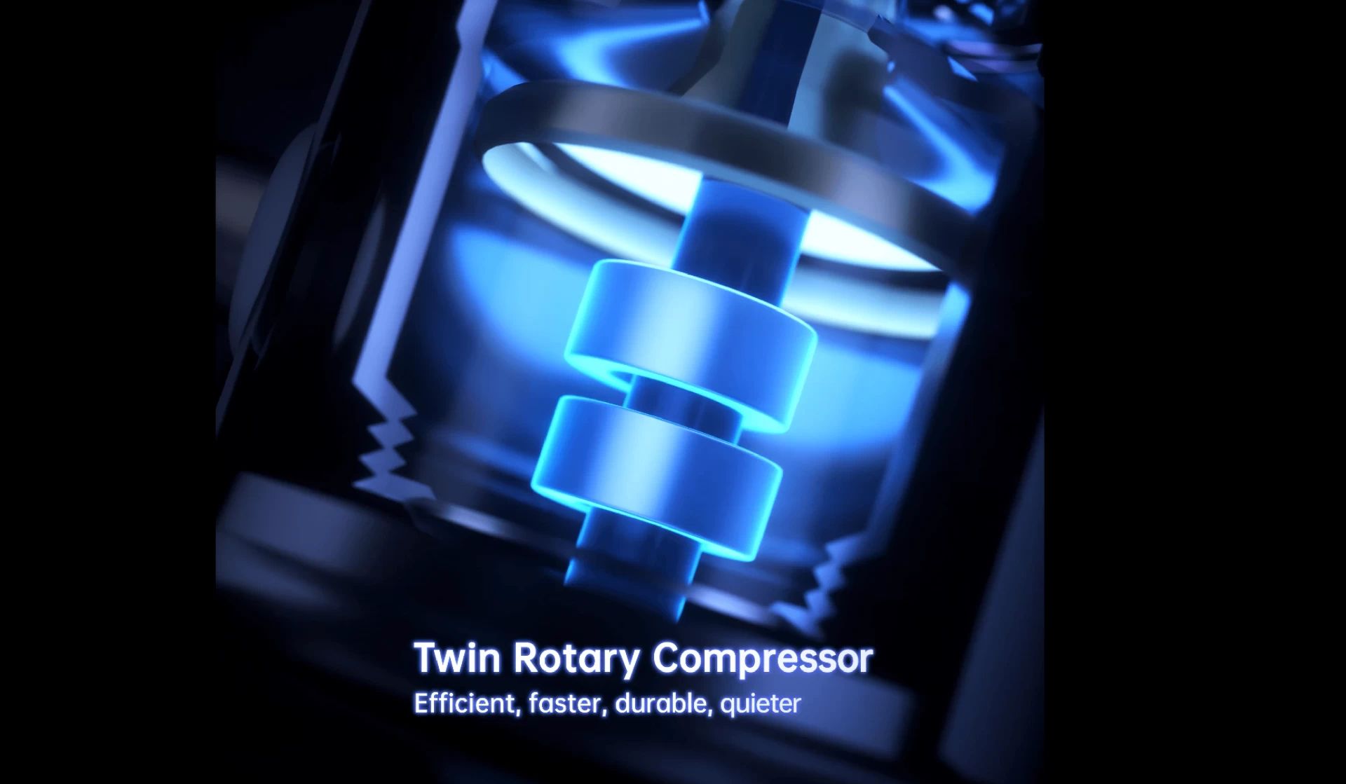 Máy nén thiết kế roto đôi vận hành ổn định, tiết kiệm điện 