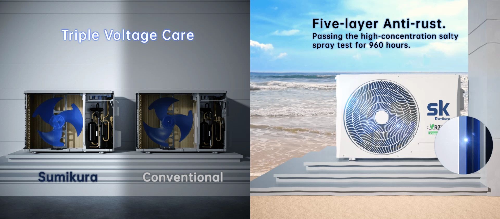 Dàn tản nhiệt với 5 lớp phủ chống ăn mòn hiệu quả 