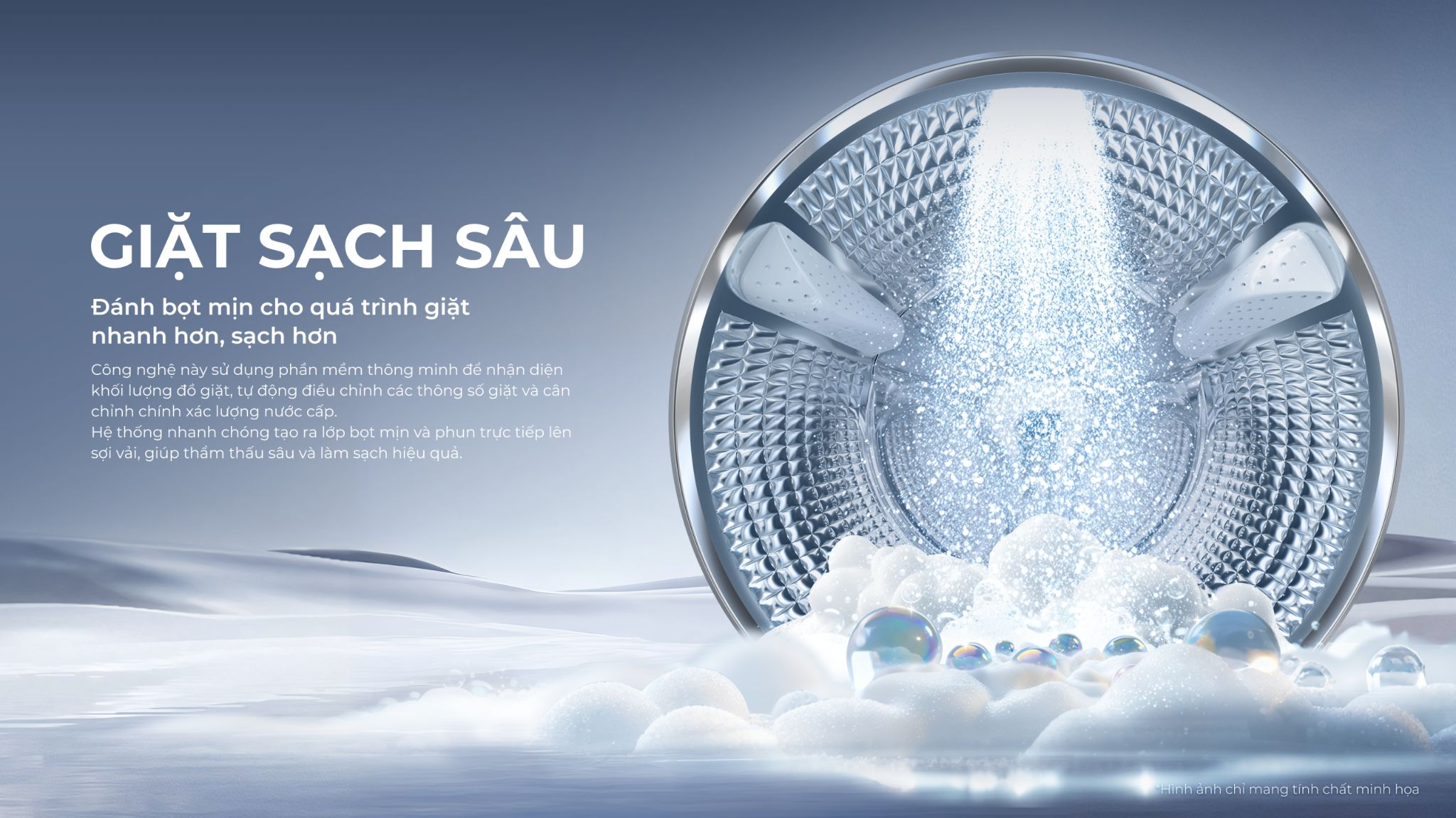 Công nghệ giặt sâu Essence Wash tiên tiến 