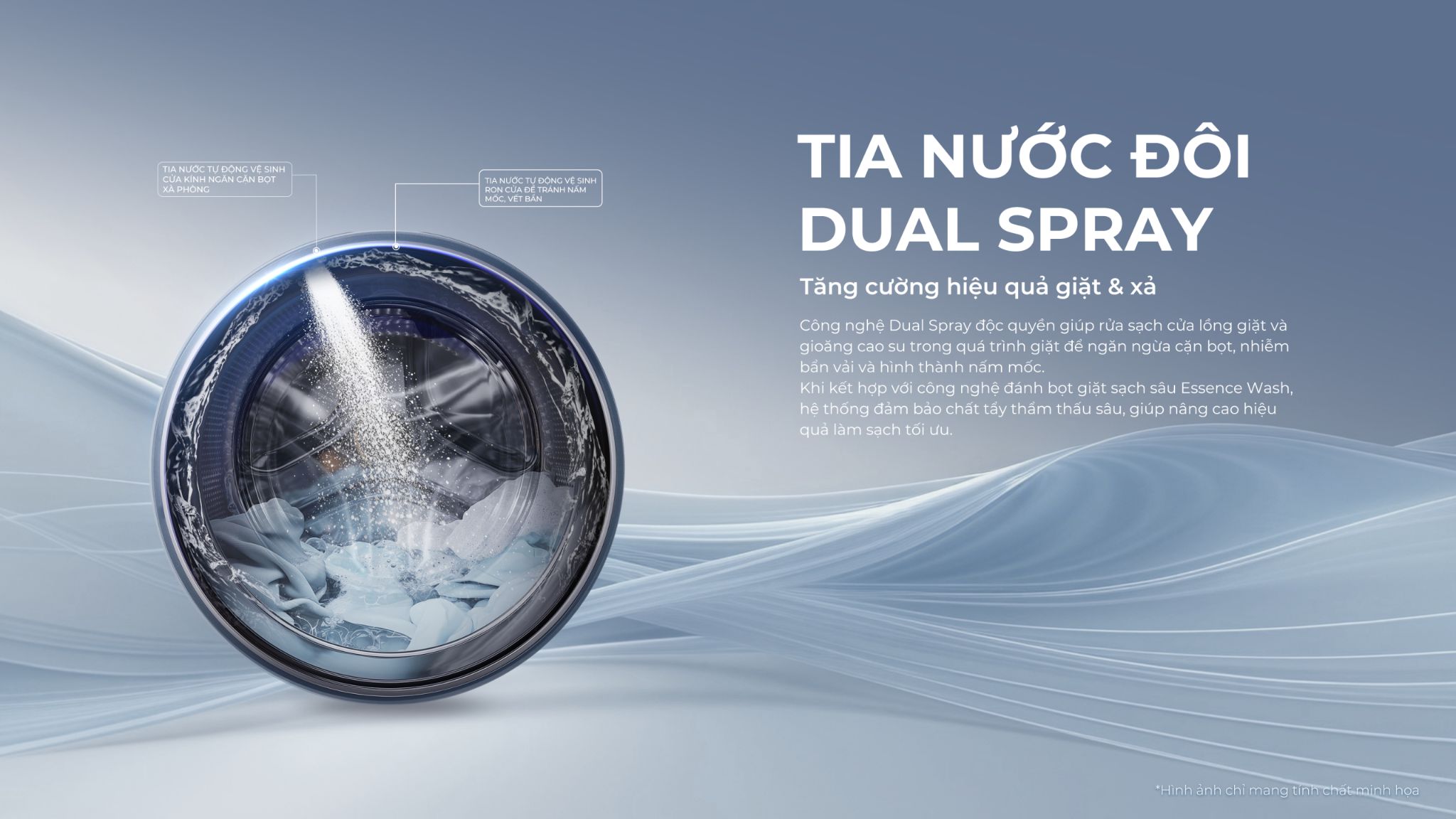 Tia nước đôi tạo ra 2 luồng nước