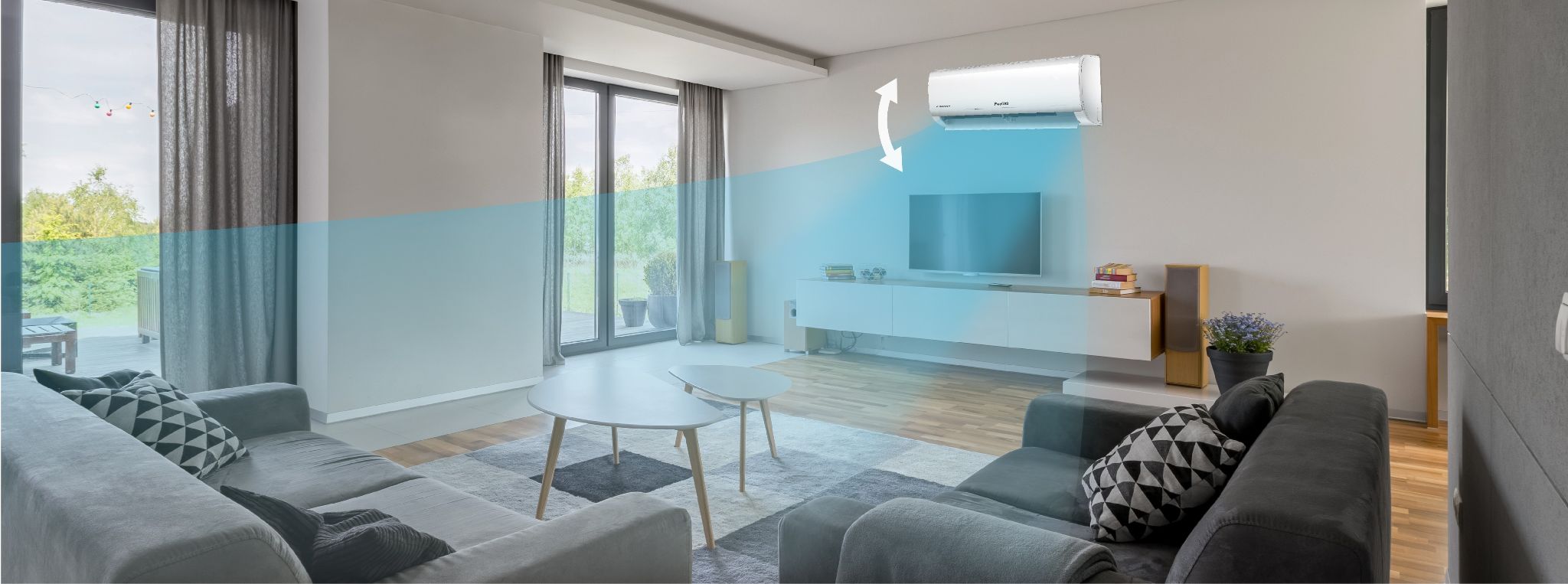 Hướng gió thổi với góc rộng sẽ làm mát nhanh hơn