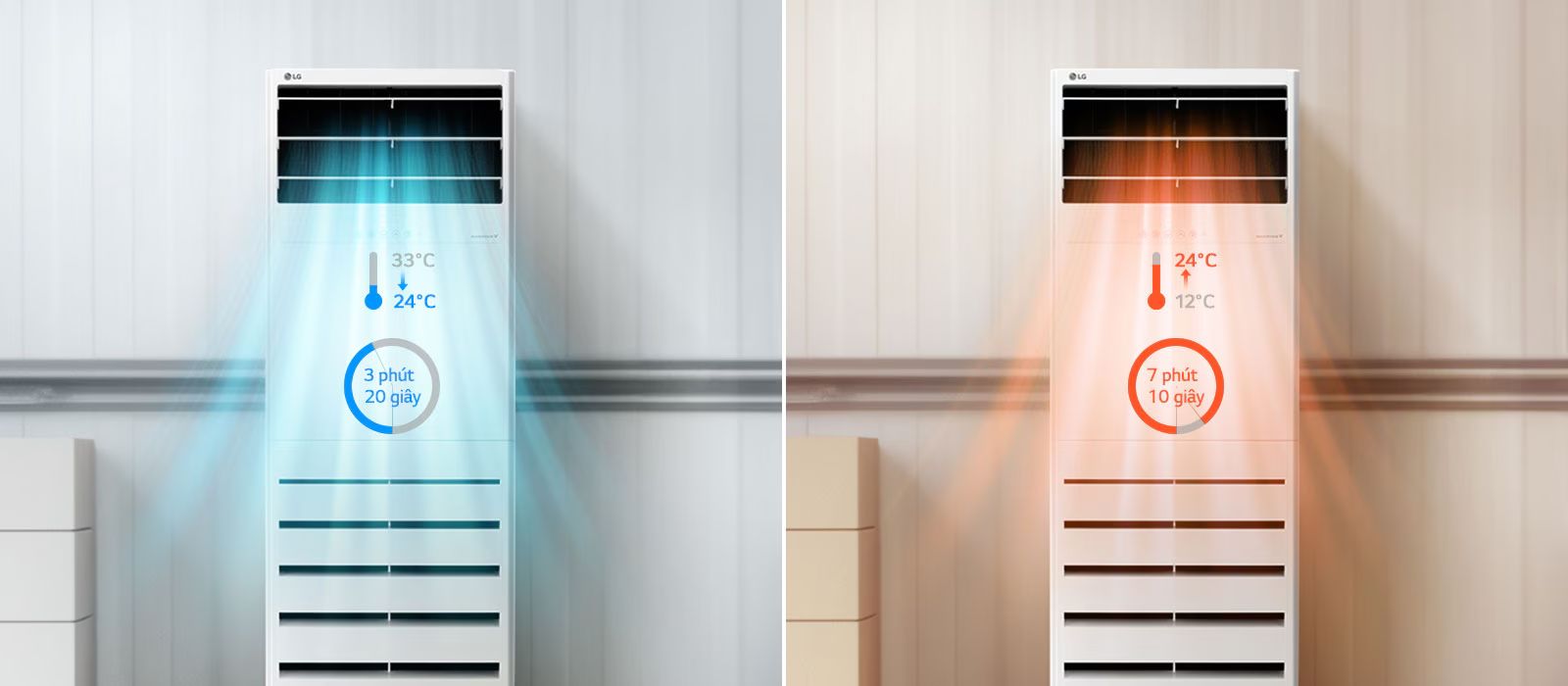 LG ZPNW48GT3A1/ZUUW48GV1 sở hữu công suất lớn cùng cửa gió được thiết kế tối ưu