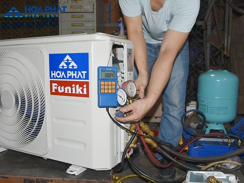 Tổng kho điều hòa, điện máy miền Bắc tại Hà Nội Lỗi EC điều hòa Funiki do thiếu gas hoặc hết gas