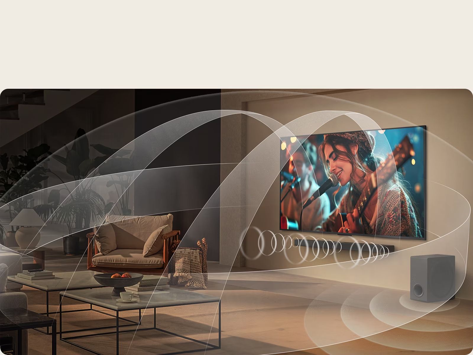 Thưởng thức âm thanh vòm trọn vẹn từ TV LG và Soundbar