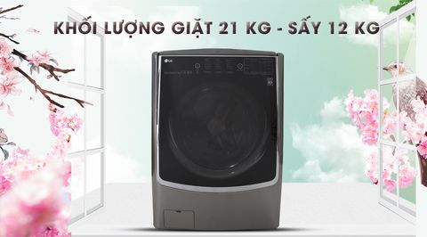 Máy giặt sấy LG Inverter 21kg F2721HTTV