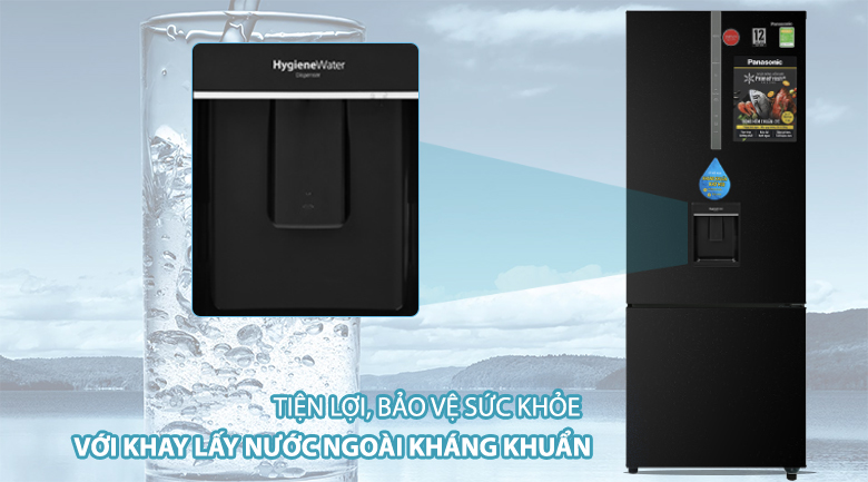 Tủ lạnh Panasonic NR-BX460WKVN 410 lít inverter, vòi nước tiện lợi