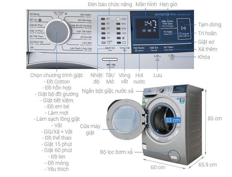 thinh-phat-Thông số kỹ thuật máy giặt Electrolux EWF8024ADSA 9kg