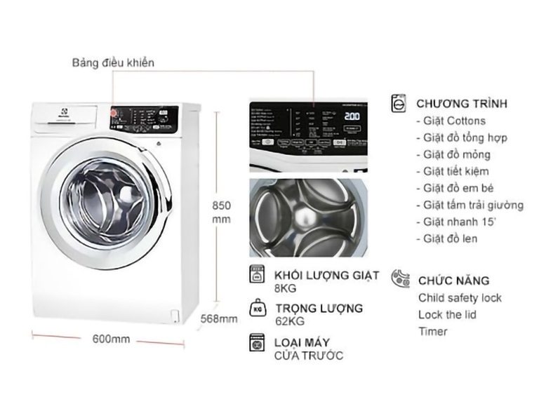 thinh-phat-Thông số máy giặt Electrolux EWF8025BQWA 8kg
