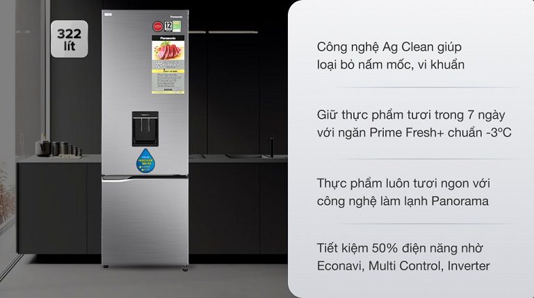 thinh-phat-Tủ lạnh Panasonic NR-BV360WSVN 322 lít inverter