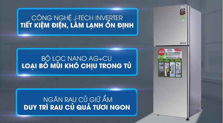 thinh-phat-Tủ lạnh Sharp SJ-X281E-SL 271 lít thiết kế tinh tế