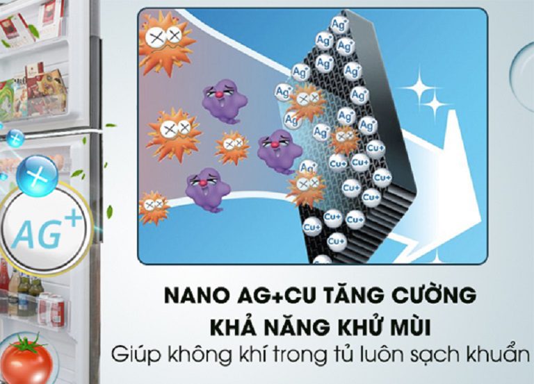thinh-phat-Tủ lạnh Sharp công nghệ Nano AG-CU tăng cường khả năng khử mùi