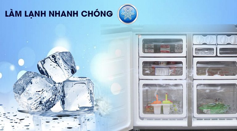 thinh-phat-Tủ lạnh Sharp làm lạnh thực phẩm nhanh chóng