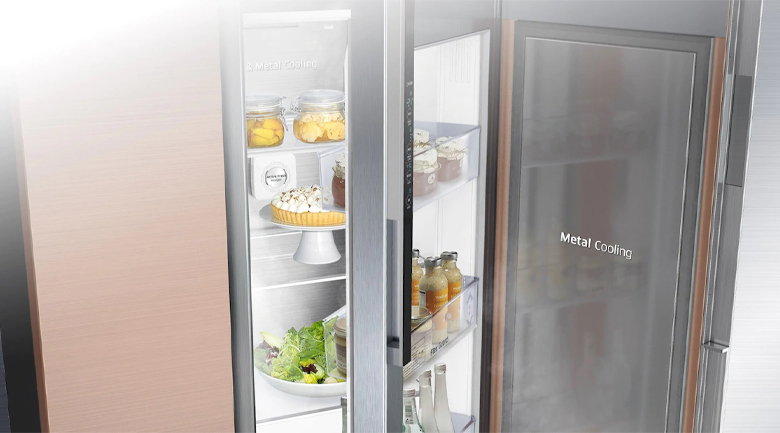 Tủ lạnh Samsung RS64R5101SL/SV,  tấm chắn Metal 
