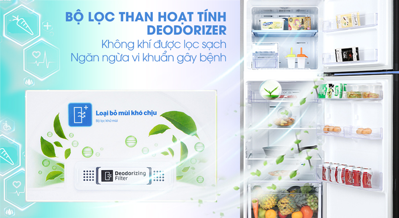 Tủ lạnh Samsung RT29K5532BY/SV, bộ lọc than hoạt tính