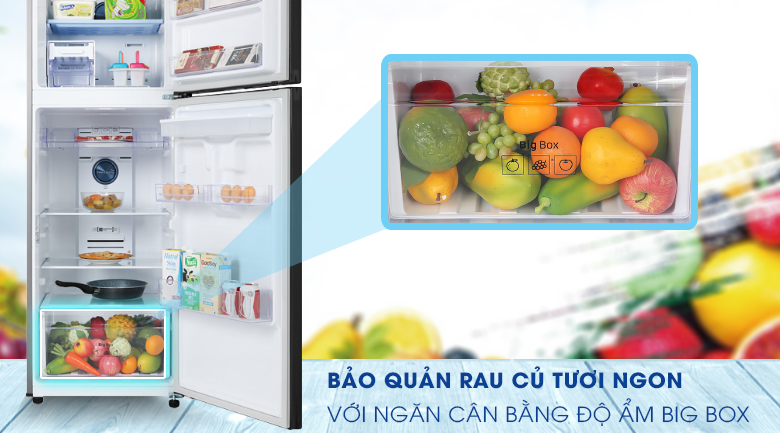 Tủ lạnh Samsung RT32K5932BU/SV, ngăn hoa quả cân bằng độ ẩm