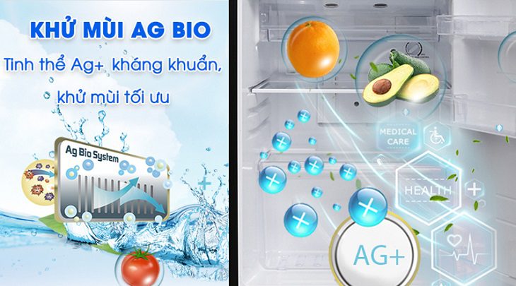 Tủ lạnh Toshiba GR-B22VP-SS, khử mùi diệt khuẩn