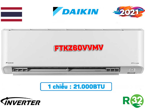 Điều hòa Daikin 21000BTU 1 chiều inverter FTKZ60VVMV