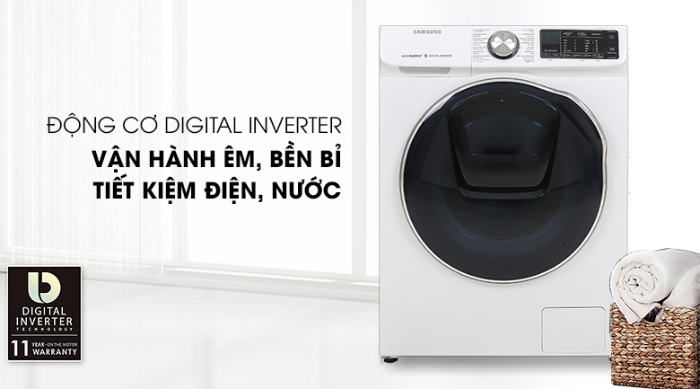 Máy giặt Samsung WD10N64FR2W/SV, tiết kiệm điện