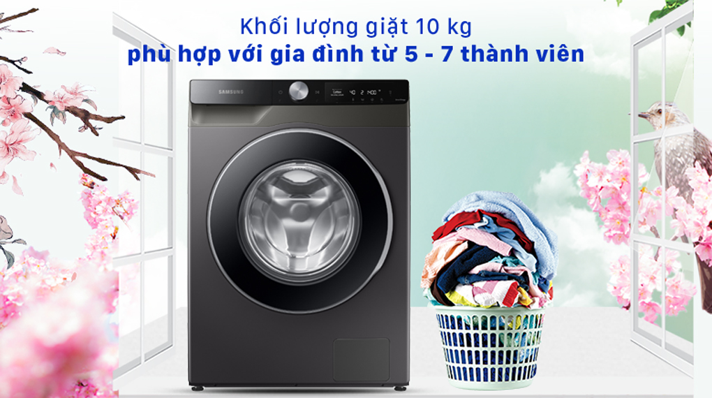 Máy giặt Samsung WW10T634DLX/SV lồng ngang Inverter 10kg 