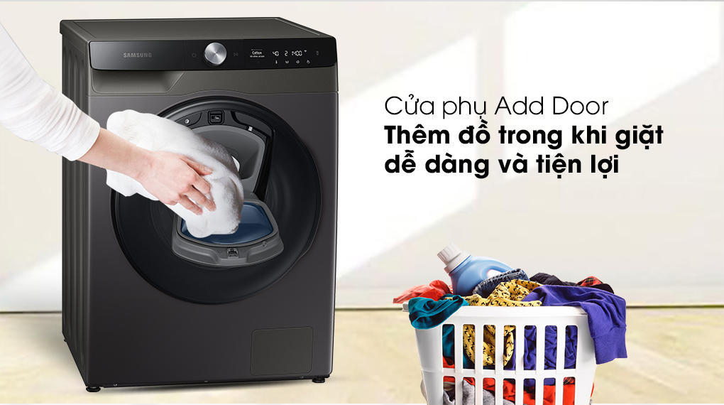 Máy giặt sấy Samsung WD95T754DBX/SV, cửa phụ thông minh
