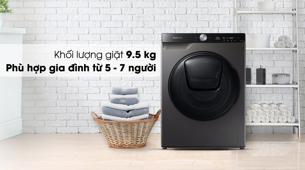 Máy giặt sấy Samsung WD95T754DBX/SV Inverter 9.5Kg 