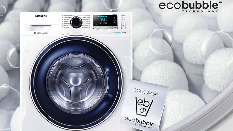 WD95J5410AWSV công nghệ giặt bong bóng