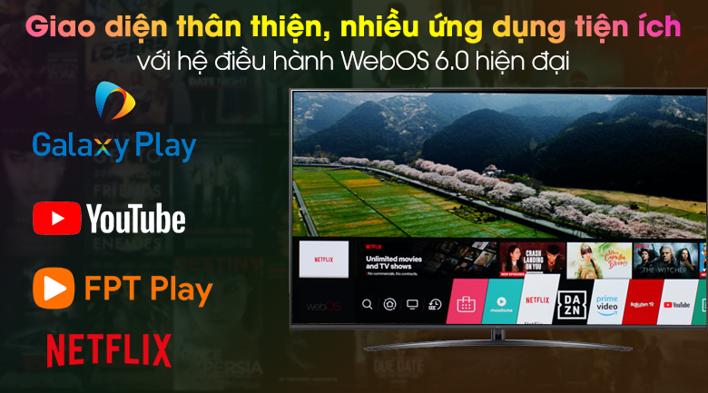 Tivi LG 55NANO76SQA hệ điều hành WebOS 6.0