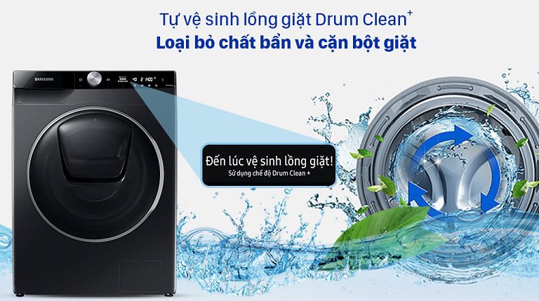 Vệ sinh máy giặt Samsung cửa ngang với các chế độ giặt