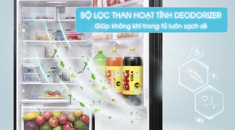 Tủ lạnh Samsung RT38K5982DX/SV Inverter 380 lít , bộ lọc than hoạt tính