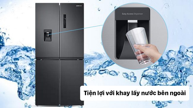 Tủ lạnh Samsung Inverter 488L 4 cửa RF48A4010B4/SV. lấy nước ngoài tiện dụng