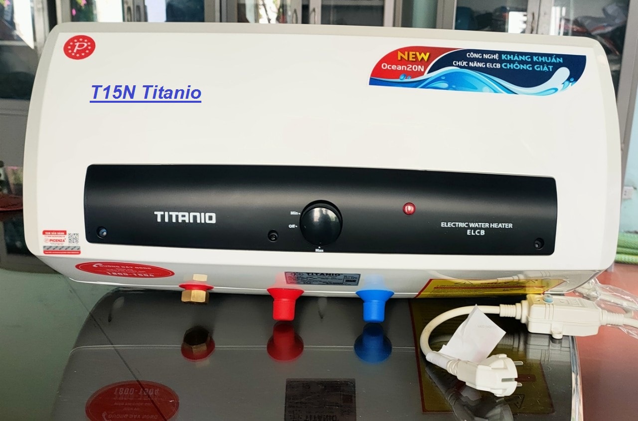 Bình nước nóng Picenza T15N Titanio 15 lít ngang