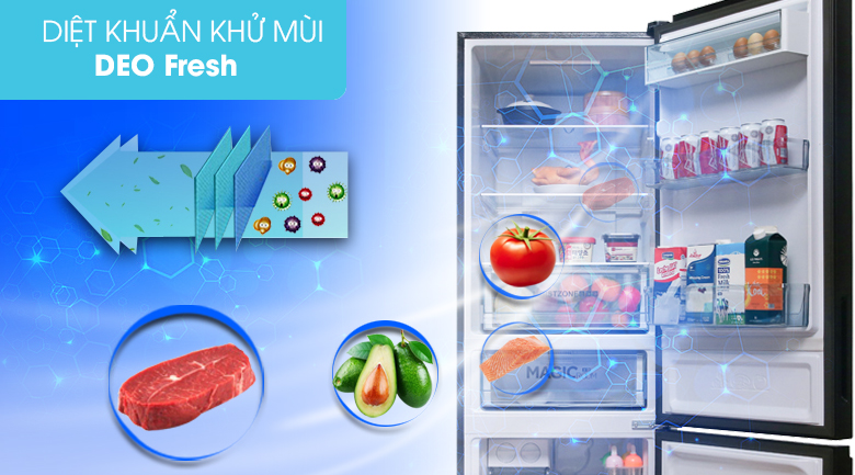 Tủ lạnh Aqua Inverter 320 lít AQR-IG378EB GB, kháng khuẩn khử mùi