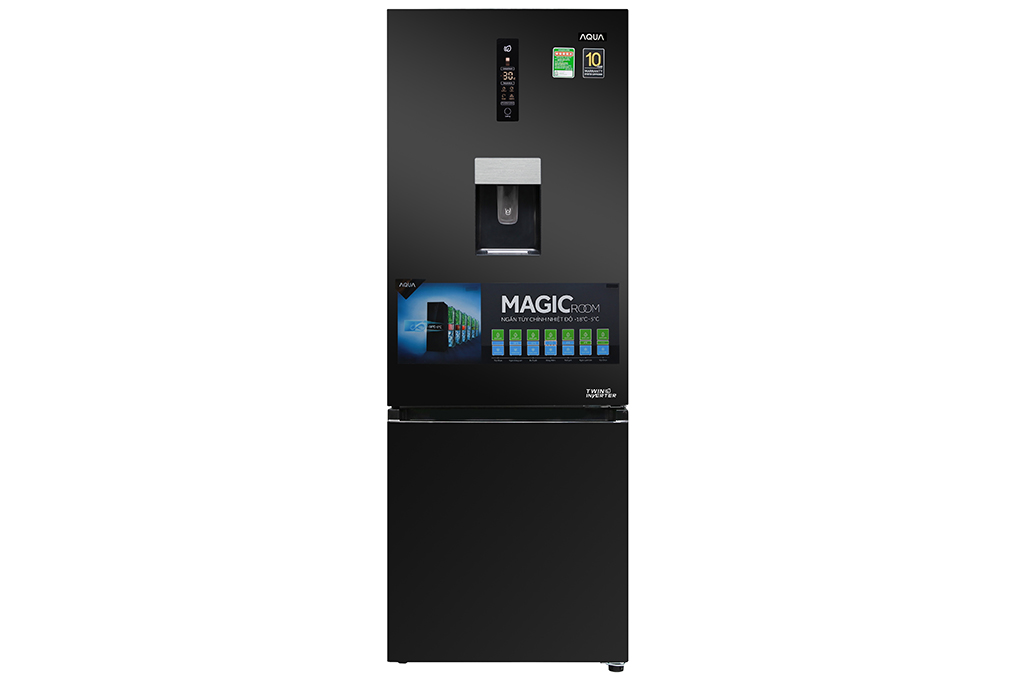 Tủ lạnh Aqua AQR-IW338EB (BS) Inverter 288 lít