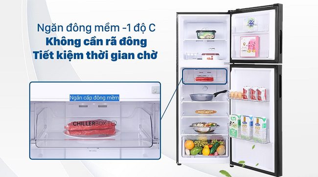 Tủ lạnh Aqua Inverter 211 lít AQR-T238FA(FB), ngăn đông mềm