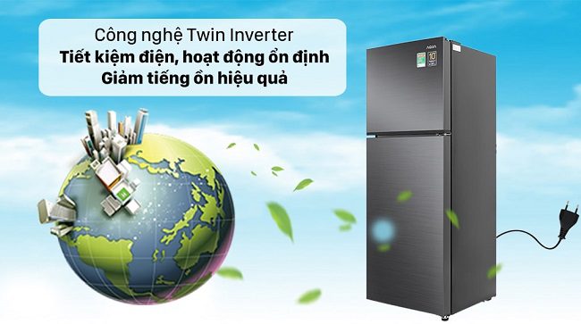 Tủ lạnh Aqua Inverter 212 lít AQR-T239FA(HB), tiết kiệm điện