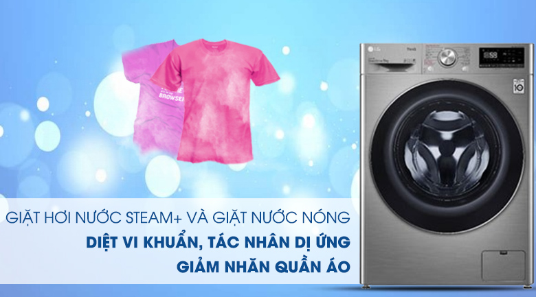 Máy giặt LG 11 kg FV1411S4P Inverter, giặt nước nóng