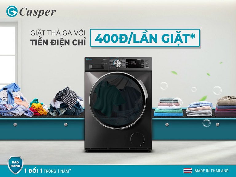 thinh-phat-Máy giặt Casper thiết kế đơn giản