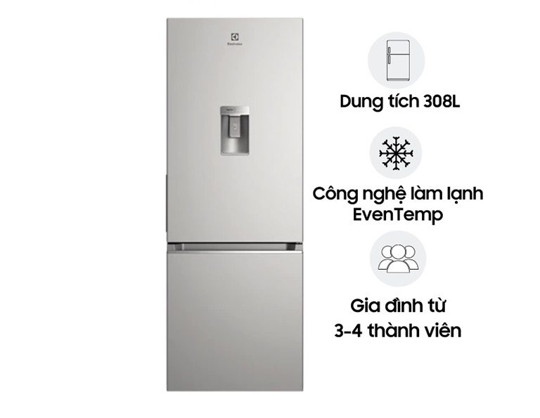 Tủ lạnh Electrolux EBB3442K-A 308 lít