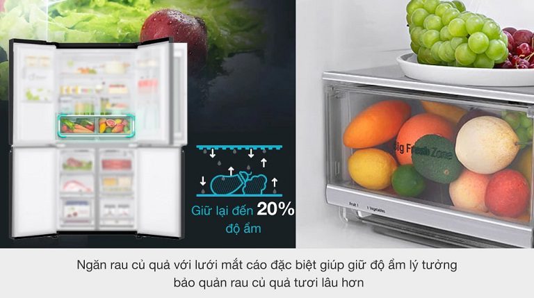 thinh-phat-Tủ lạnh GR-X22MB ngăn rau củ tươi ngon