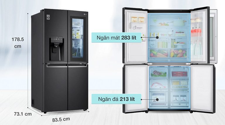 thinh-phat-Tủ lạnh LG GR-X22MB thiết kế hiện đại