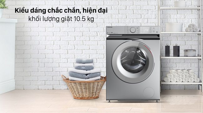 Máy giặt Toshiba 10.5 kg TW-BL115A2V(SS) [2021], hiện đại 