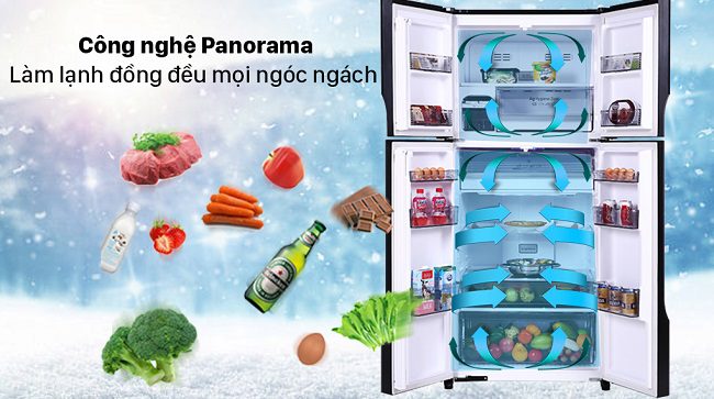 Tủ lạnh Panasonic Inverter 550 lít NR-DZ601VGKV, công nghệ Panorama làm lạnh 