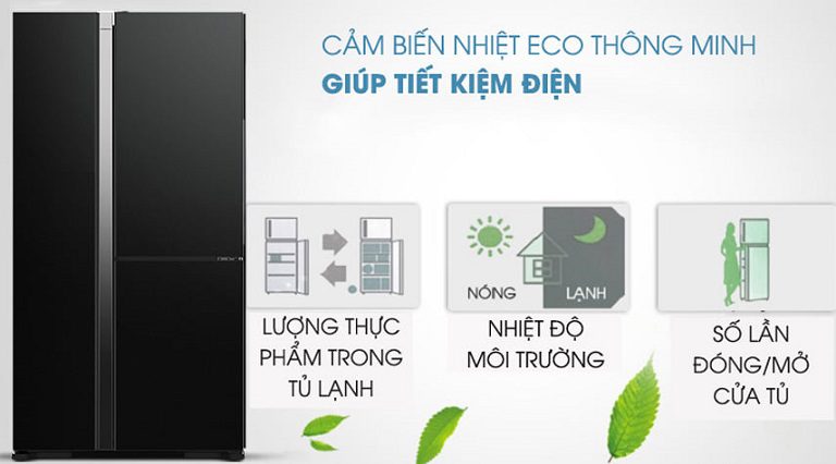 thinh-phat-Hitachi R-M800PGV0(GBK) cảm biến Eco