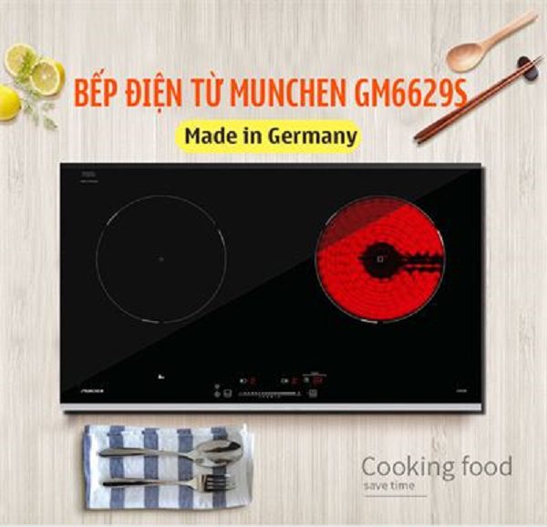 Bếp Điện Từ Hỗn Hợp Munchen GM 6629S, nấu linh hoạt 
