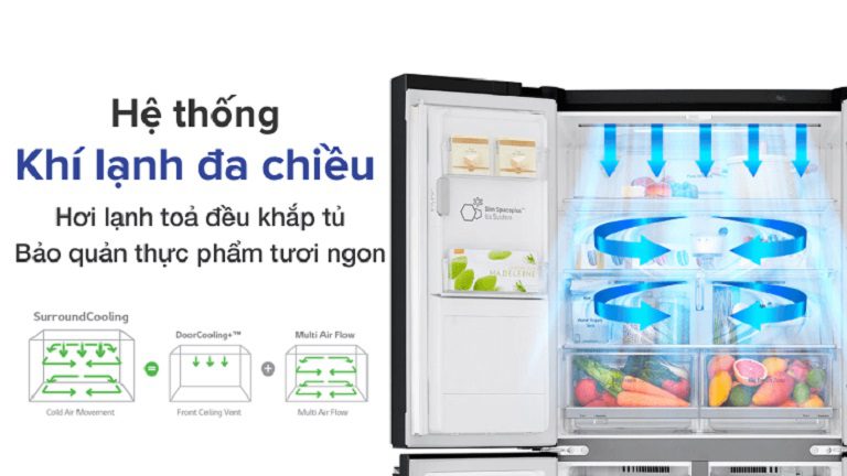 thinh-phat-Tủ lạnh LG GR-X257MC làm lạnh đa chiều