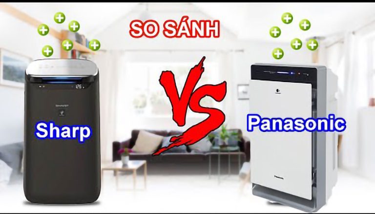 So sánh máy lọc không khí Sharp và Panasonic