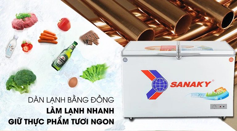 thinh-phat-Tủ đông Sanaky VH-2299W1 dàn đồng