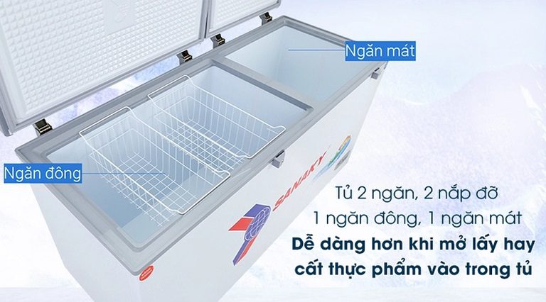 thinh-phat-Tủ đông Sanaky VH-2899A2K giỏ chứa đồ