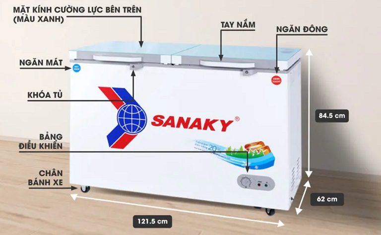 thinh-phat-Tủ đông Sanaky VH-3699W2KD 360 lít